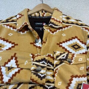Canada Weathergear Jacket Womens L Yellow Aztec Fleece Sherpa Lined CW0912